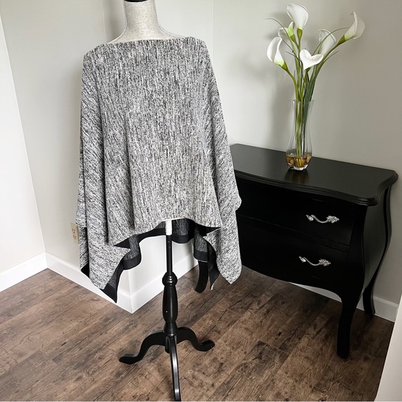 DKNY Poncho Sweater Space Dye Marled Medium Large - Picture 14 of 14